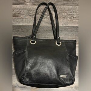 The Sak Black Leather Tote Bag